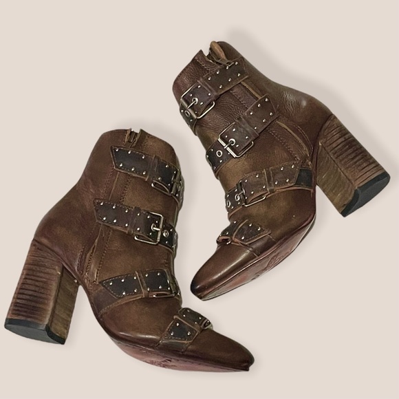 New! FREEBIRD “JOUST” Brown Leather Bootie - Picture 8 of 13